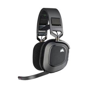 Corsair HS80 RGB Wired USB Premium Gaming On Ear Headphones with Dolby Audio 7.1 Surround Sound (Broadcast-Grade Omni-Directional Microphone, Memory Foam Earpads, High-Fidelity Sound) (Carbon)